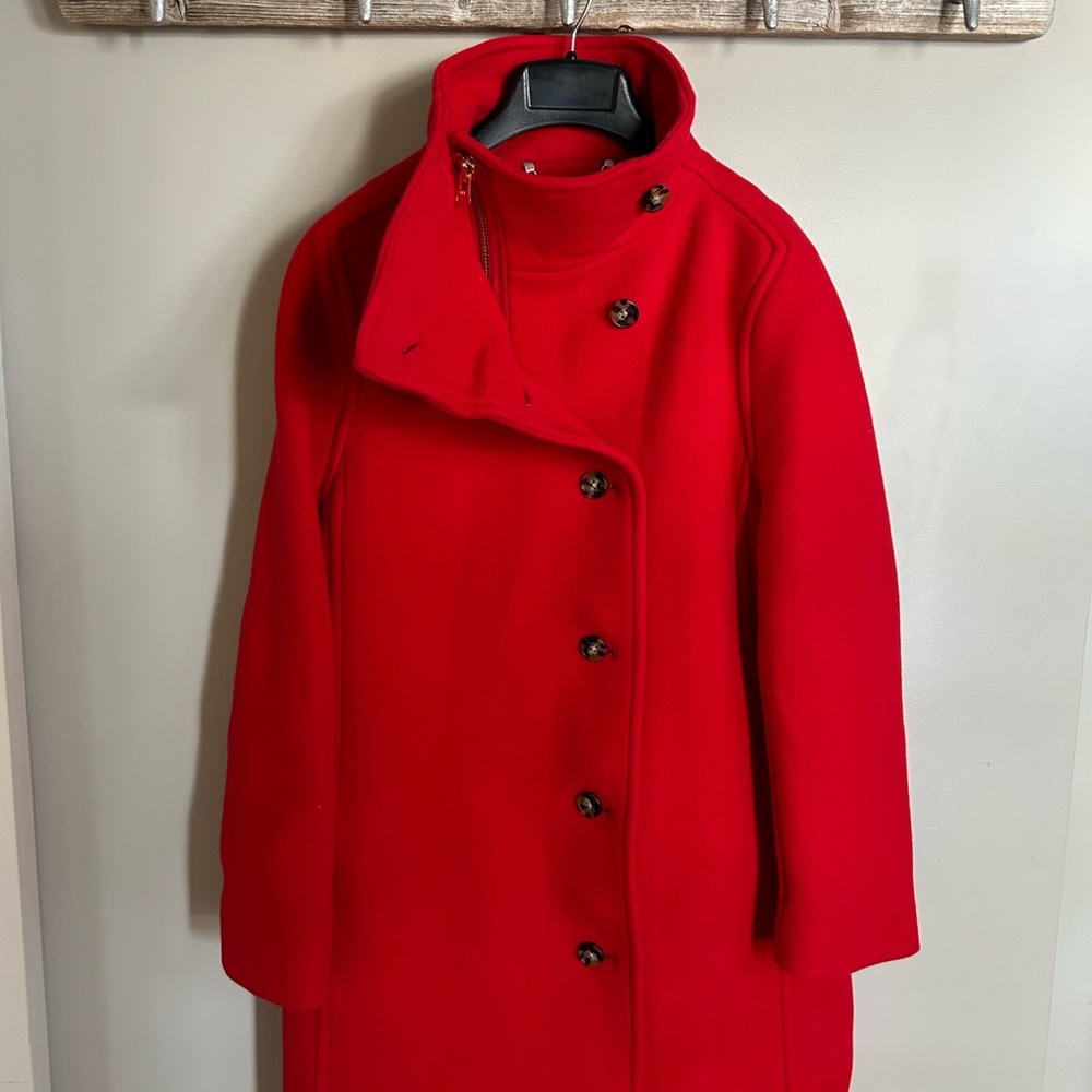 NWT J. Crew Villa Coat in Italian Stadium-Cloth Wool